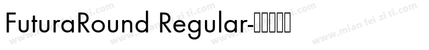 FuturaRound Regular字体转换